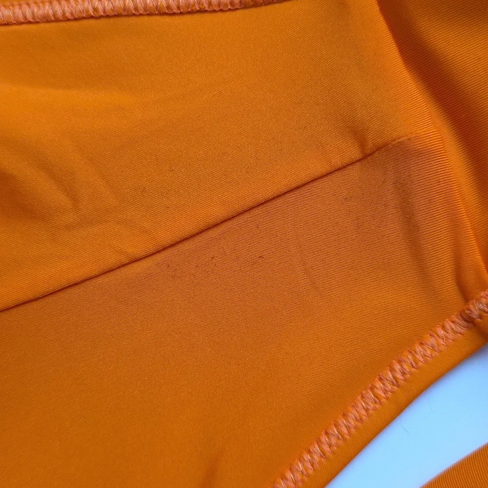 SKIMS Recycled Swim Low Rise Tie Bright Orange Bikini Bottom 4X G152